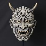 Edge Sculpture - Hannya - Mask - White