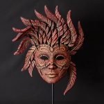 Edge Sculpture - Venetian - Mask - Red