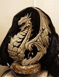 New edge sculpture of a dragon from matt buckley
