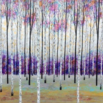 original painting of trees