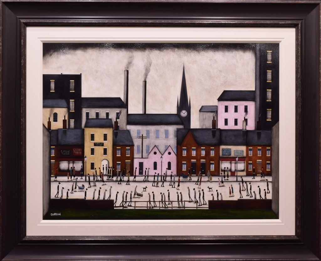 Sean-Durkin-Framed-Original-Painting-Down Town