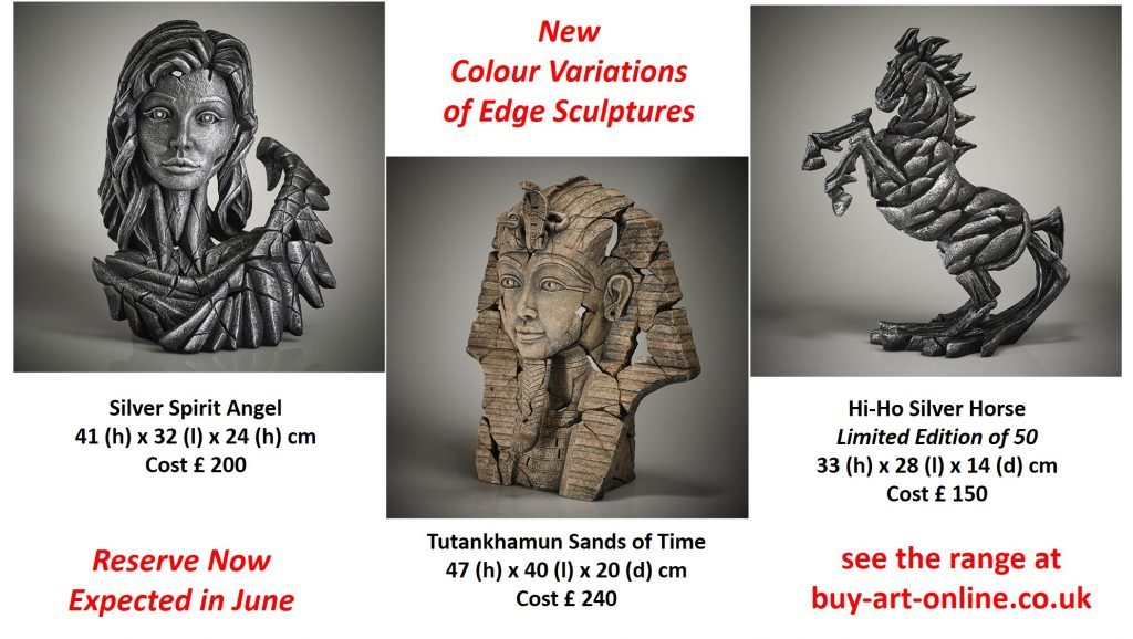 New Edge Sculptures - Sands of Time Tutankhamun - Silver Horse - Silver Angel