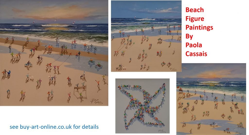 Beach Figure Paintings - Paola Cassais