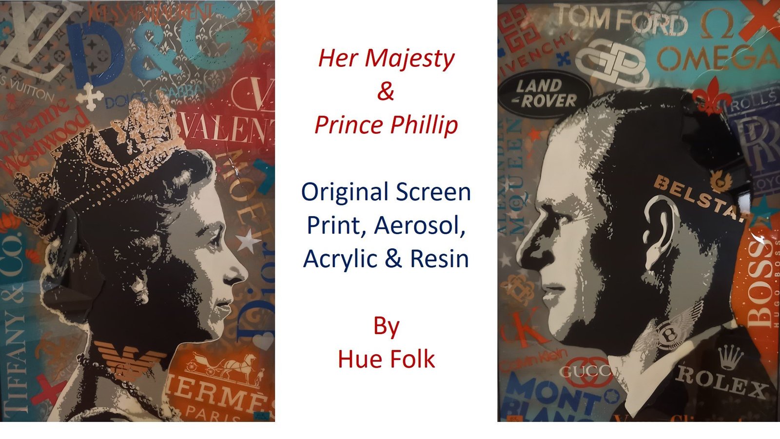 Her Majesty - Prince Phillip - Original Paintings - Hue Folk