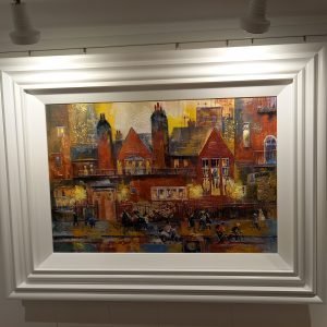 London Evening - Original painting - display - Veronika Benoni