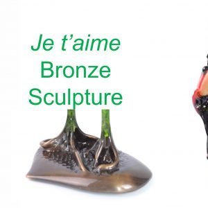 Je t'aime bronze sculpture